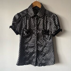 Black and White Polka Dot Shirt